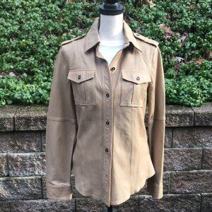 NWT $290 Banana Republic Heritage Leather Shirt - Sz M